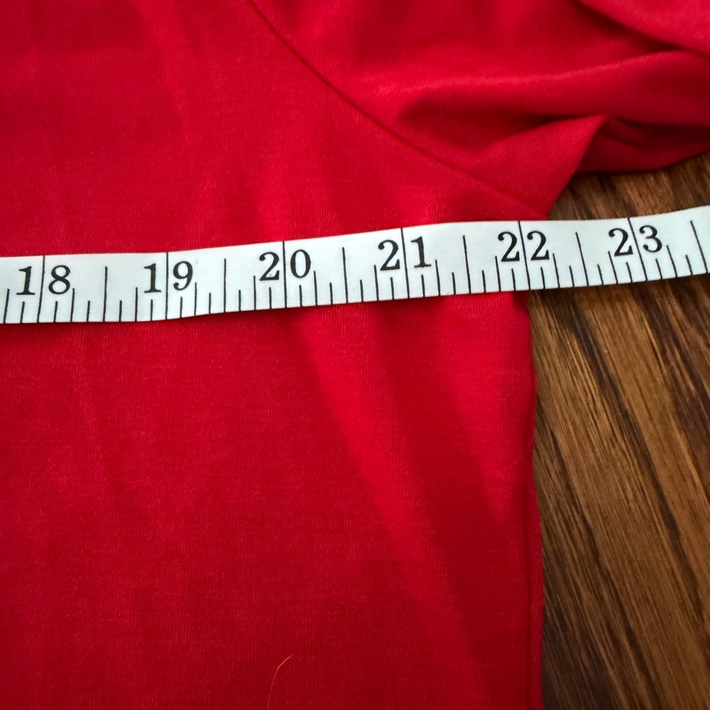 Romanstii Women’s Casual V-Neck Loose Puff Long Sleeve Tunic Top Red XL NWT - Picture 10 of 11